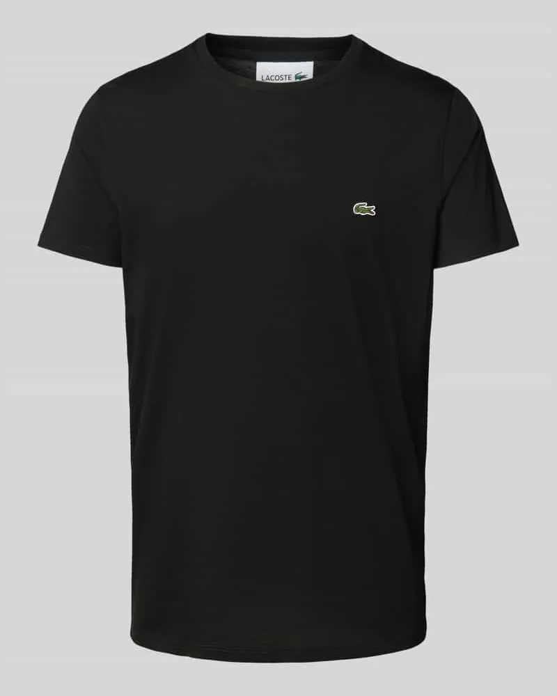 Lacoste T-Shirt mit Rundhalsausschnitt Modell 'Supima Black