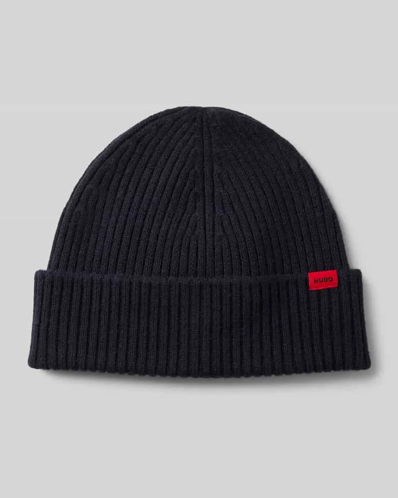 HUGO BOSS Beanie mit Label-Patch Modell 'Xola 