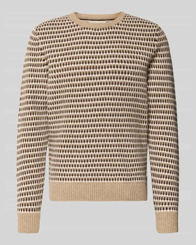 Gant Pullover mit strukturiertem Strickmuster Sand