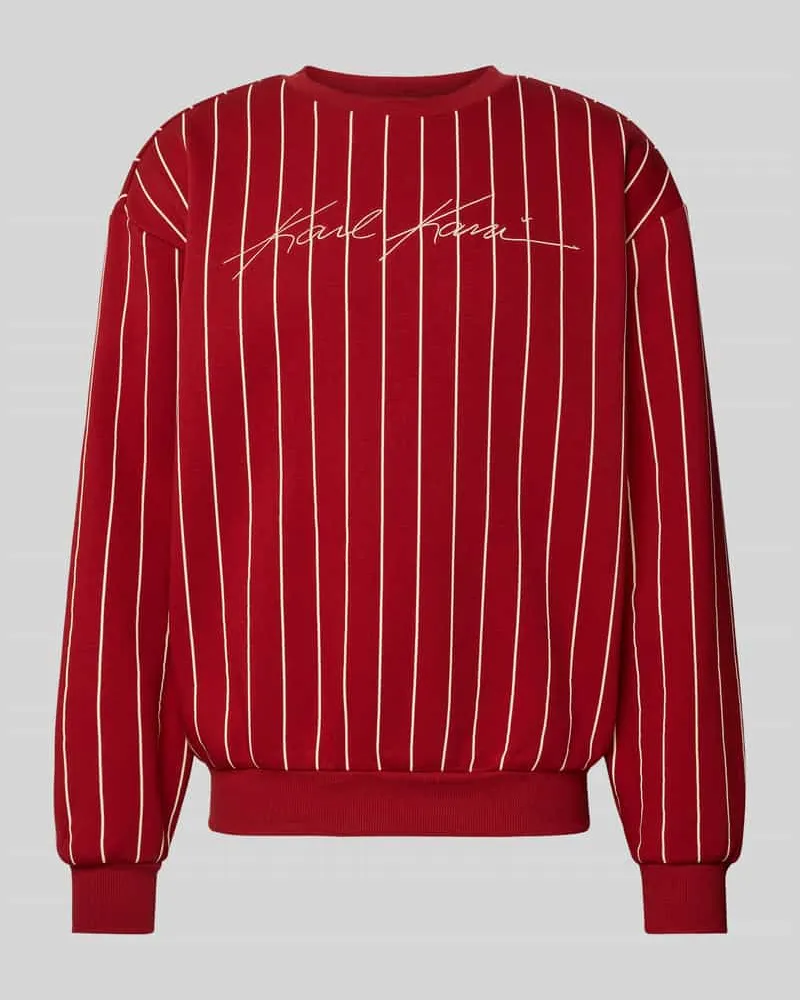Karl Kani Regular Fit Sweatshirt mit Logo-Stitching Modell 'Pinstripe 