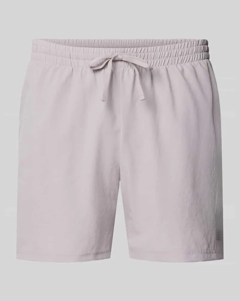 New Balance Shorts mit elastischem Bund und Logo Mittelgrau