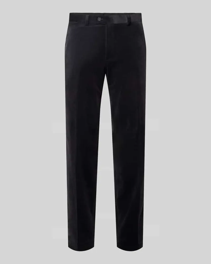 McNeal Slim Fit Samthose mit Stretch-Anteil Black