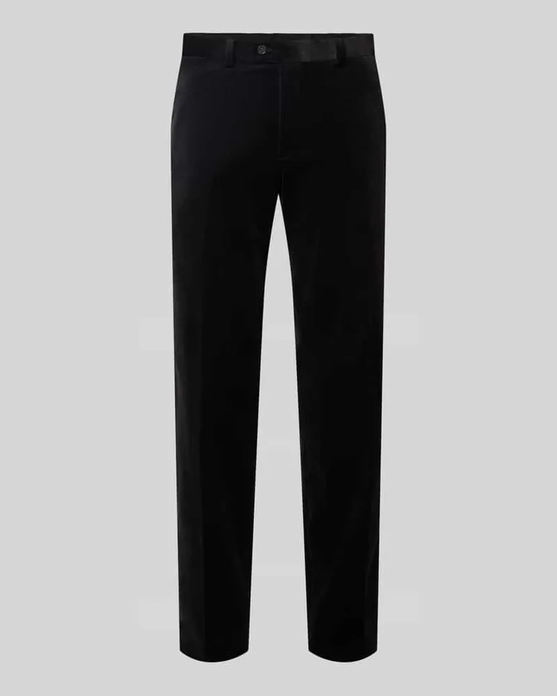 McNeal Slim Fit Samthose mit Stretch-Anteil Black