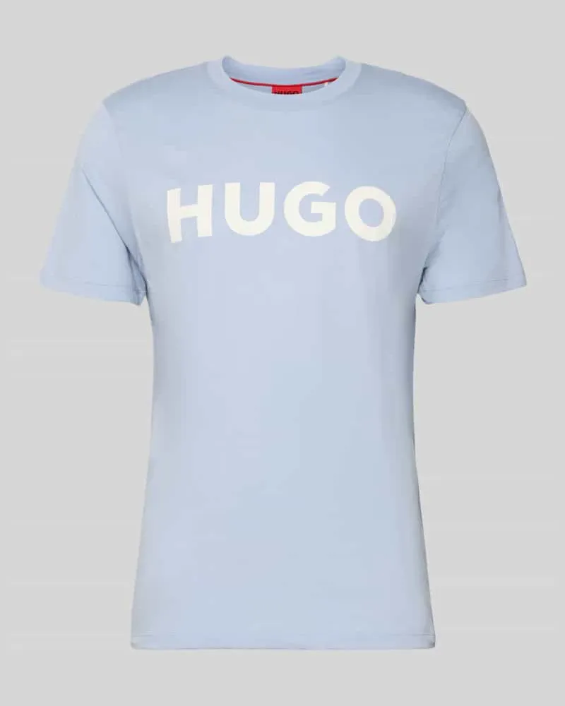 HUGO BOSS Regular Fit T-Shirt aus reiner Baumwolle Modell 'DULIVIO Hellblau