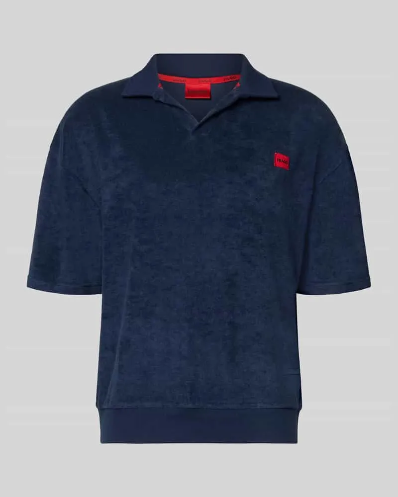 HUGO BOSS Regular Fit Poloshirt aus Baumwoll-Mix Modell 'TERRANCE Marine