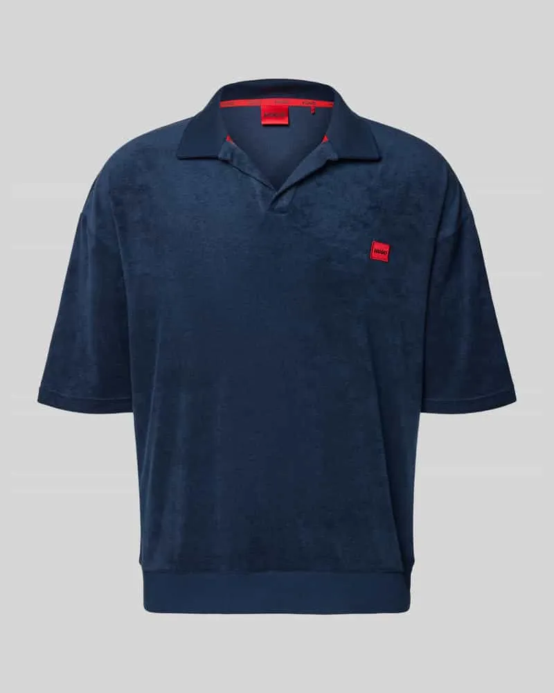 HUGO BOSS Regular Fit Poloshirt aus Baumwoll-Mix Modell 'TERRANCE Marine
