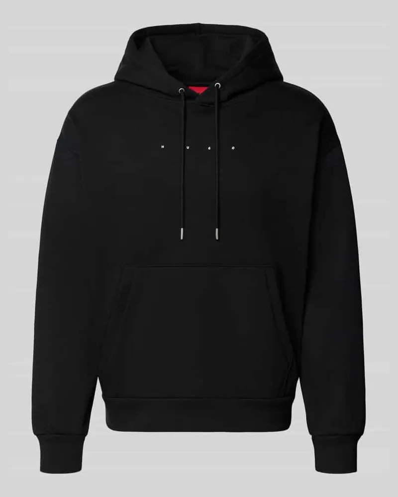 HUGO BOSS Oversized Sweatshirt aus reiner Baumwolle Modell 'Devrohood Black
