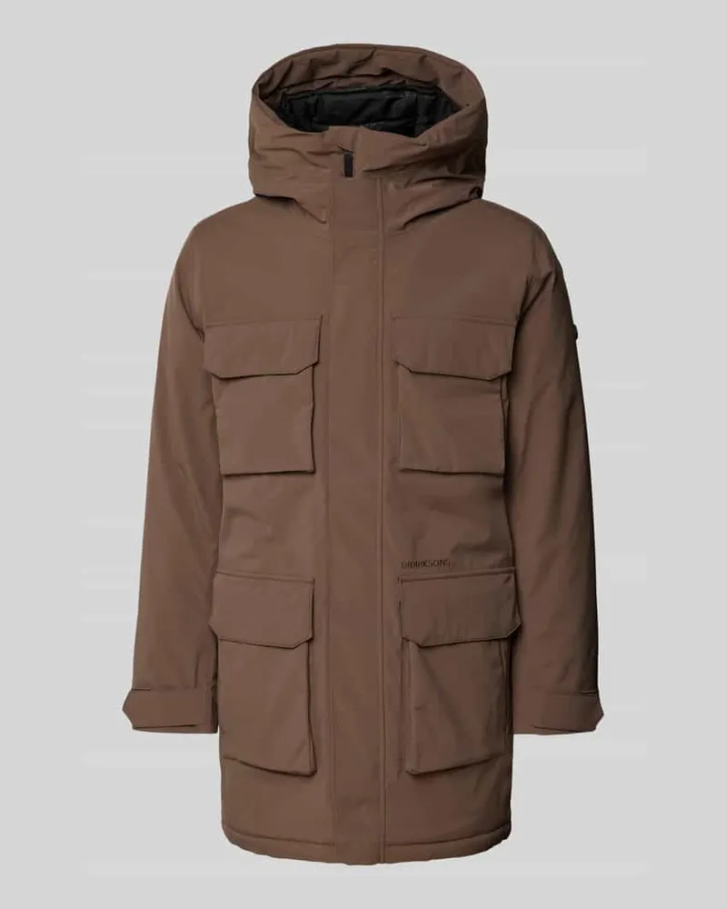 Didriksons 1913 Parka mit Pattentaschen Modell 'AIDEN Dunkelbraun