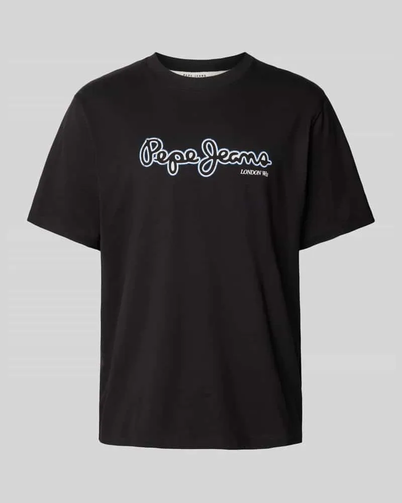Pepe Jeans T-Shirt mit Label-Print Modell 'DORIAN 