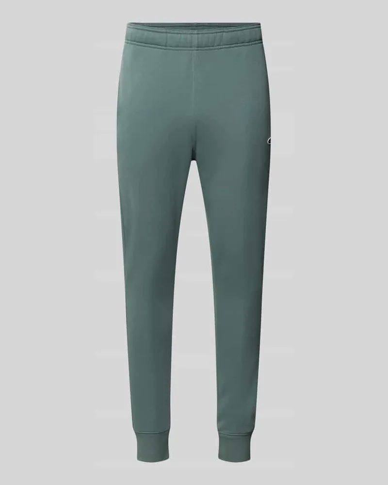 Champion Straight Fit Sweatpants aus Baumwoll-Mix mit Logo-Patch Petrol