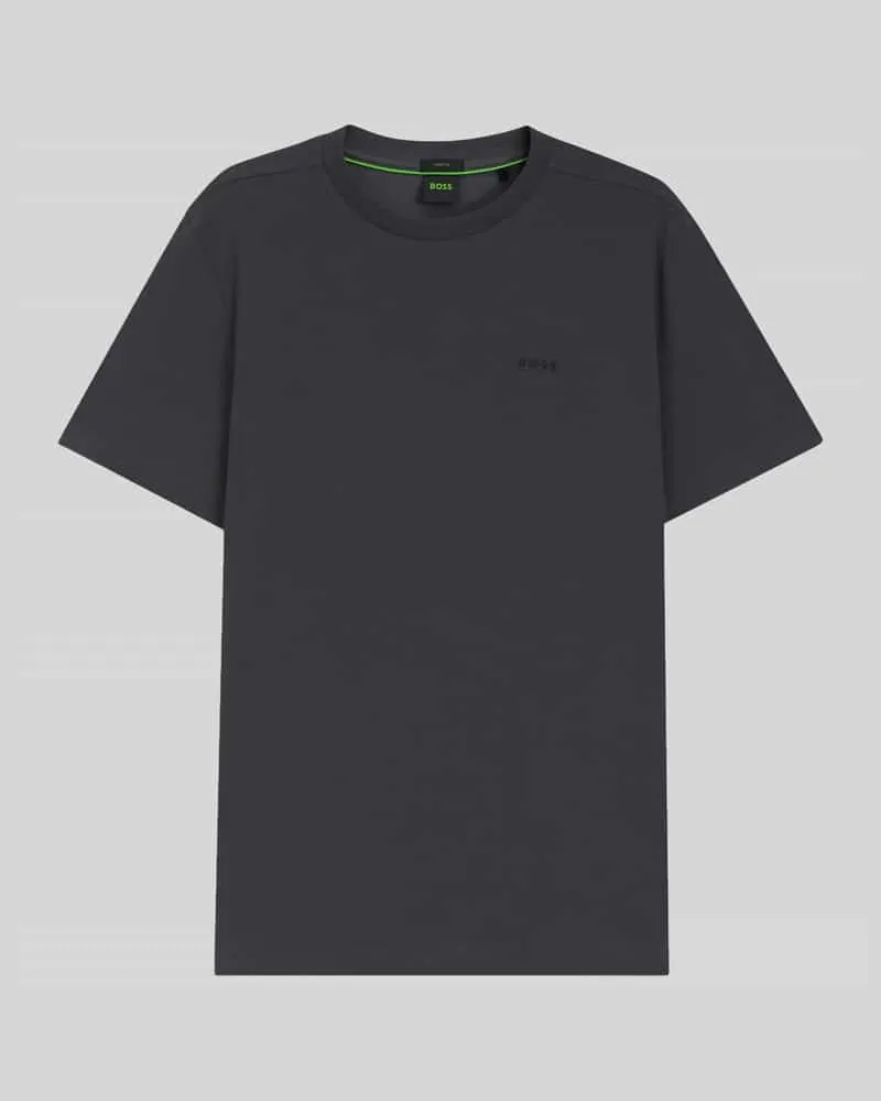 HUGO BOSS T-Shirt mit Label-Print Dunkelgrau