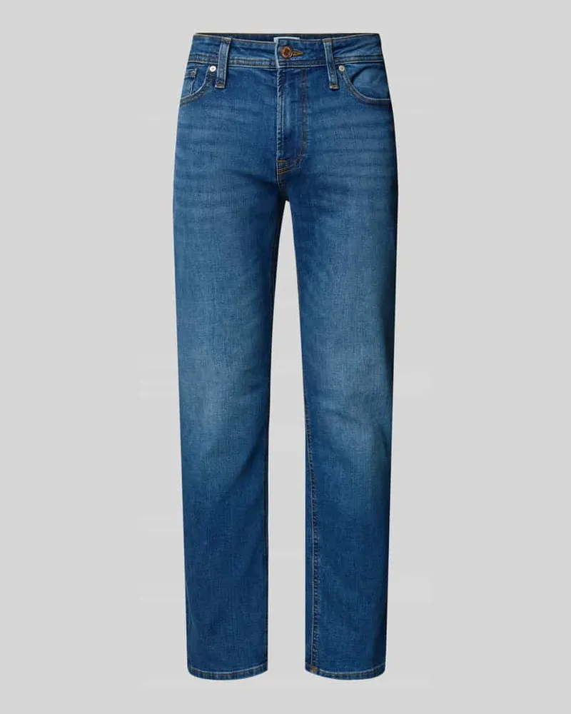 Jack & Jones Straight Fit Jeans im 5-Pocket-Design Modell 'Clark 