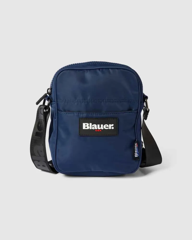 Blauer Umhängetasche mit Label-Patch Modell 'SPLASH Marine