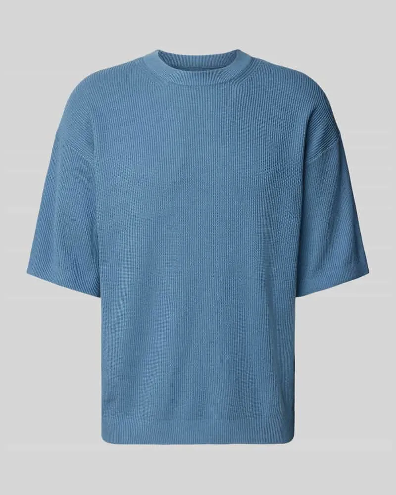 Jack & Jones Strickshirt mit Rundhalsausschnitt Modell 'KALEB Ocean