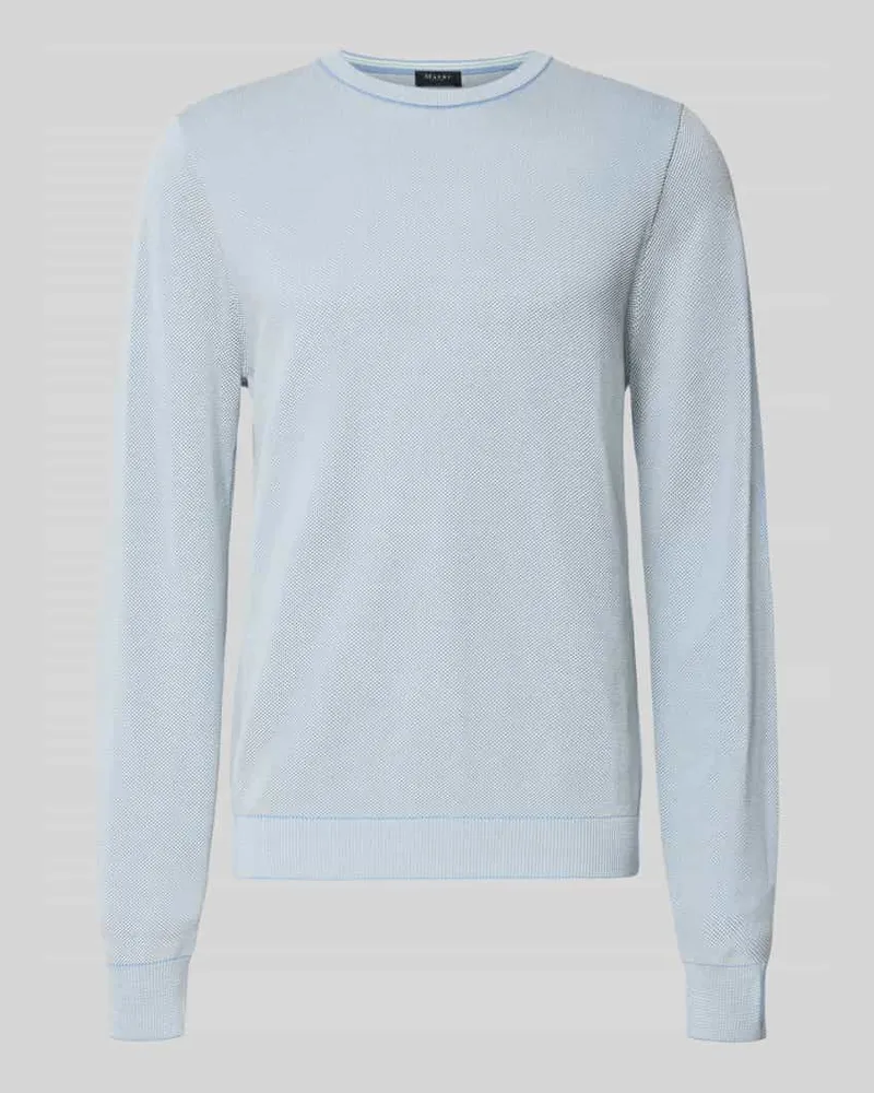 Maerz Strickpullover mit Rundhalsausschnitt Hellblau