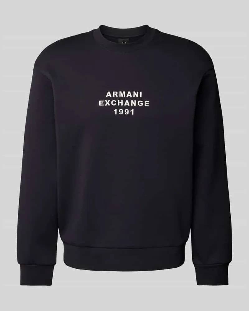 Armani Exchange Sweatshirt mit Label-Stitching 
