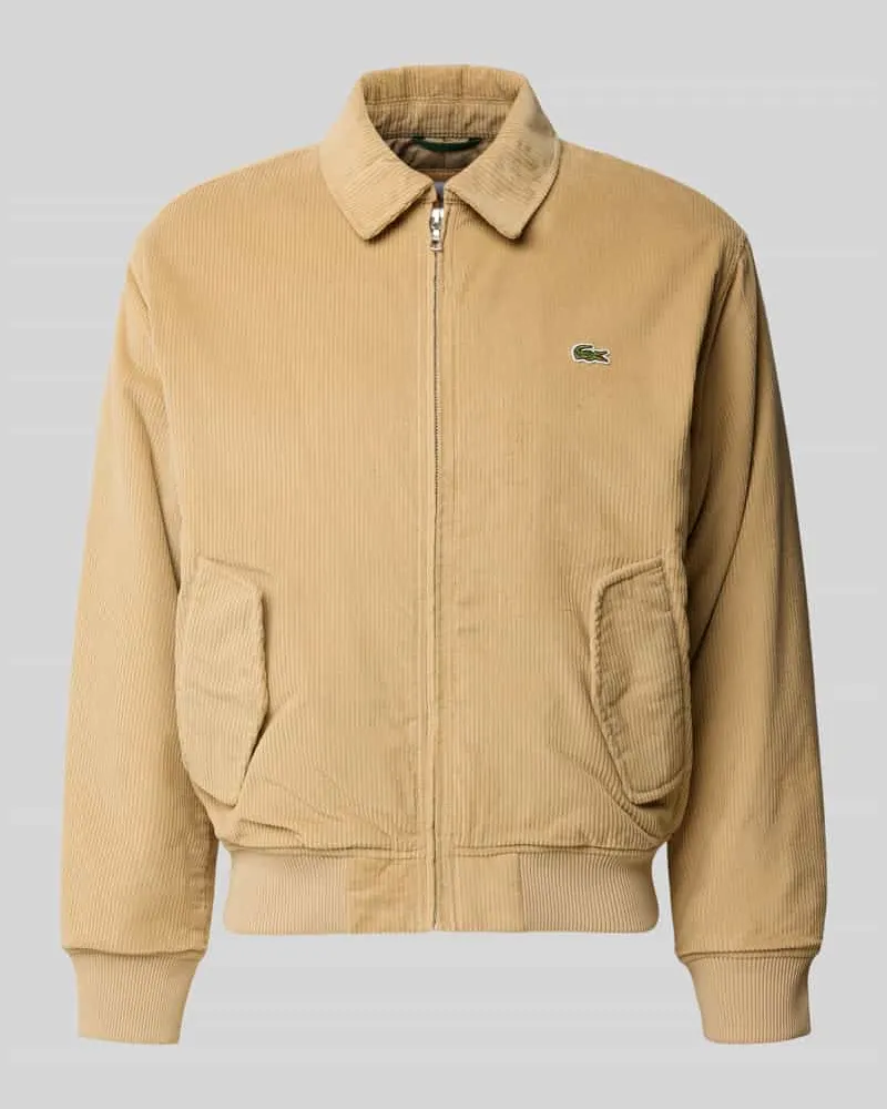 Lacoste Bomberjacke mit Logo-Detail Beige