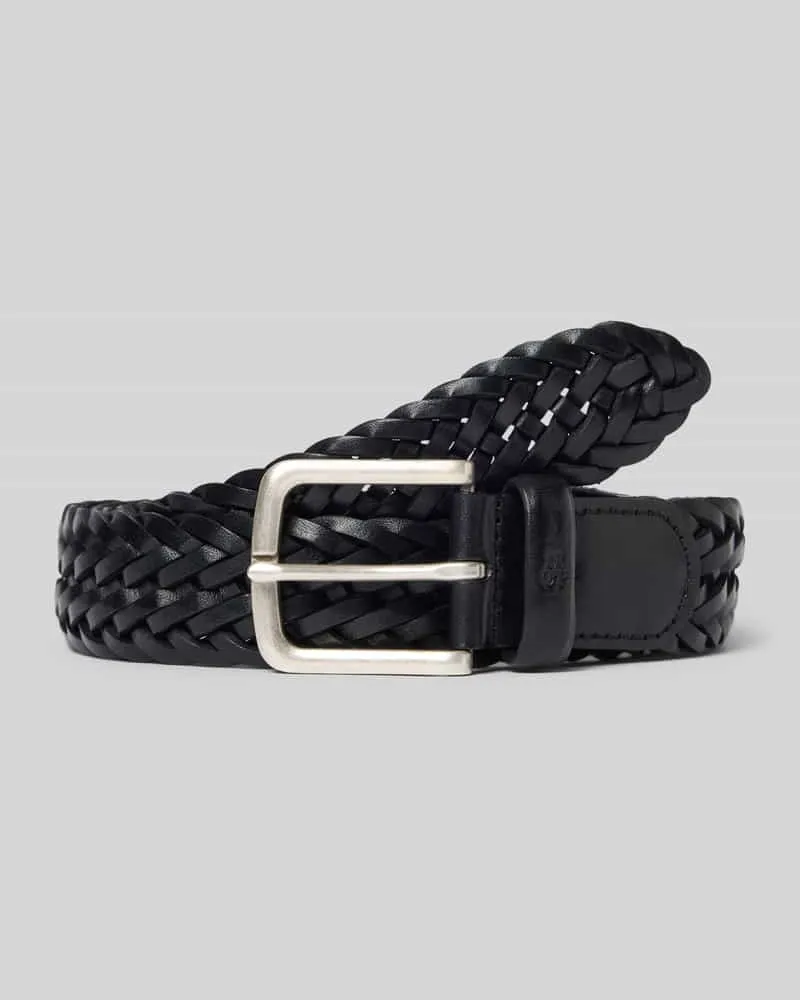 Marc O'Polo Flechtgürtel aus Leder Modell 'Clemens Black