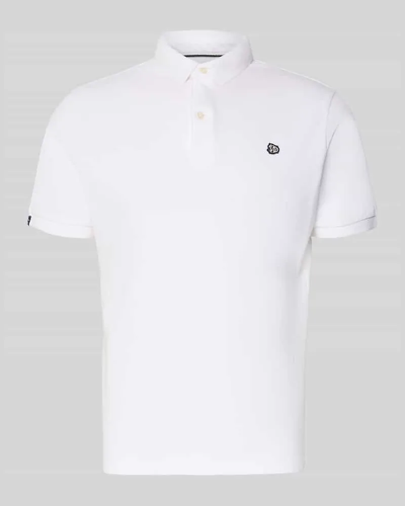 Superdry. Regular Fit Poloshirt mit Logo-Stitching Weiss
