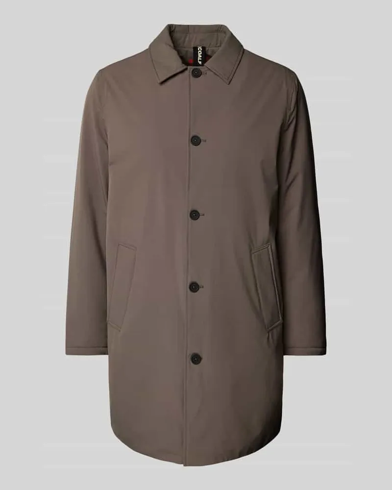 ECOALF Mantel mit Haifischkragen Modell 'HAMPSHIREALF Oliv