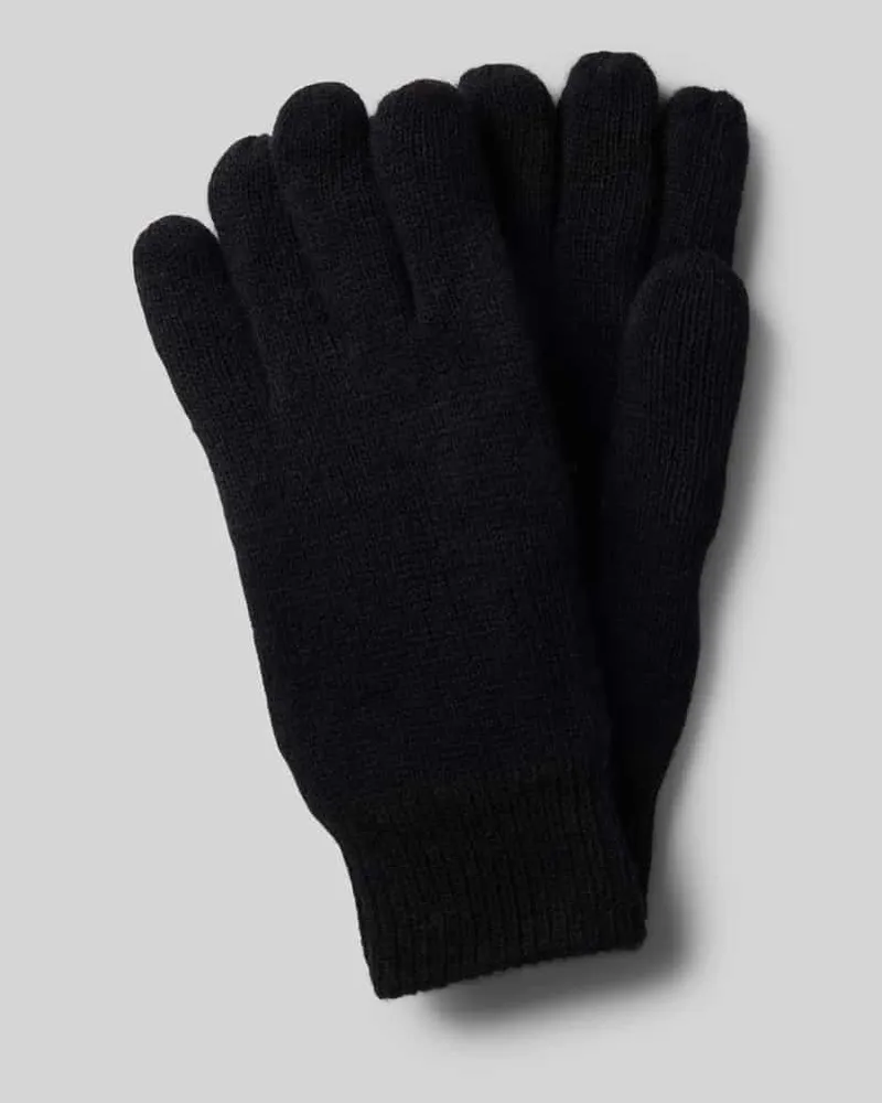 Barbour Strickhandschuhe aus Woll-Mix Modell 'CARLTON Black
