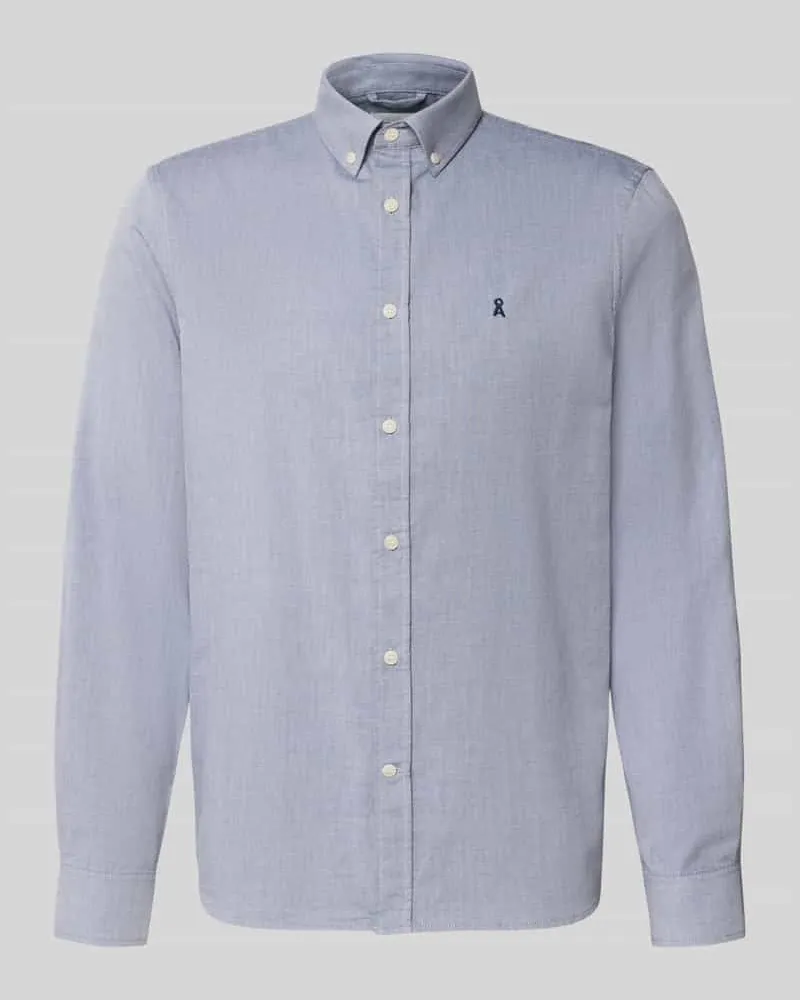 Armedangels Regular Fit Freizeithemd aus reiner Bio-Baumwolle Modell 'QUAASA Marine