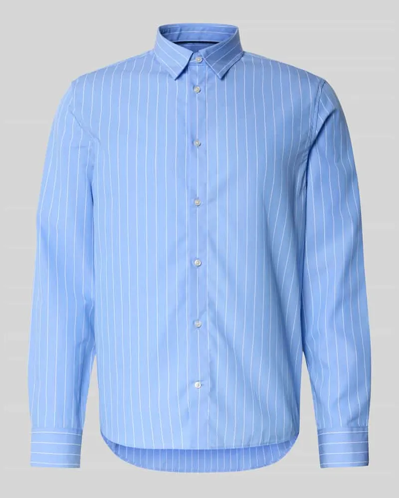 JAKE*S Slim Fit Business-Hemd mit Knopfleiste 