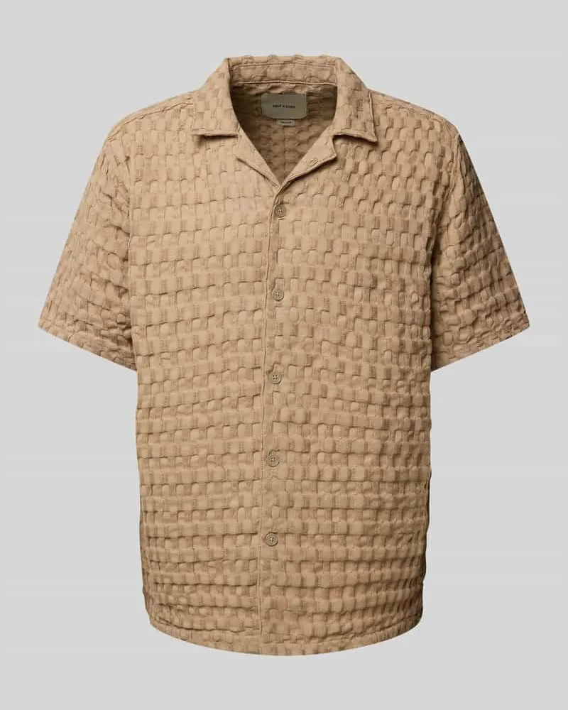 Only & Sons Freizeithemd mit Knopfleiste Modell 'BRADDOCK Beige