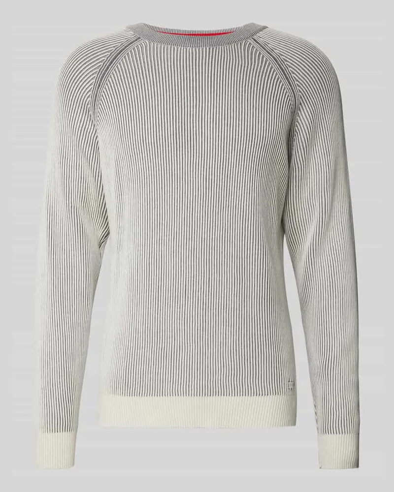 HUGO BOSS Strickpullover mit gerippten Abschlüssen Modell 'Squizzo 