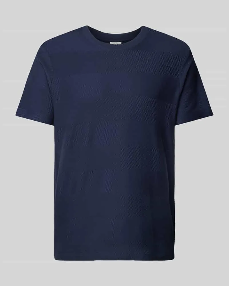JOOP! T-Shirt mit Strukturmuster Modell 'Ismet Marine