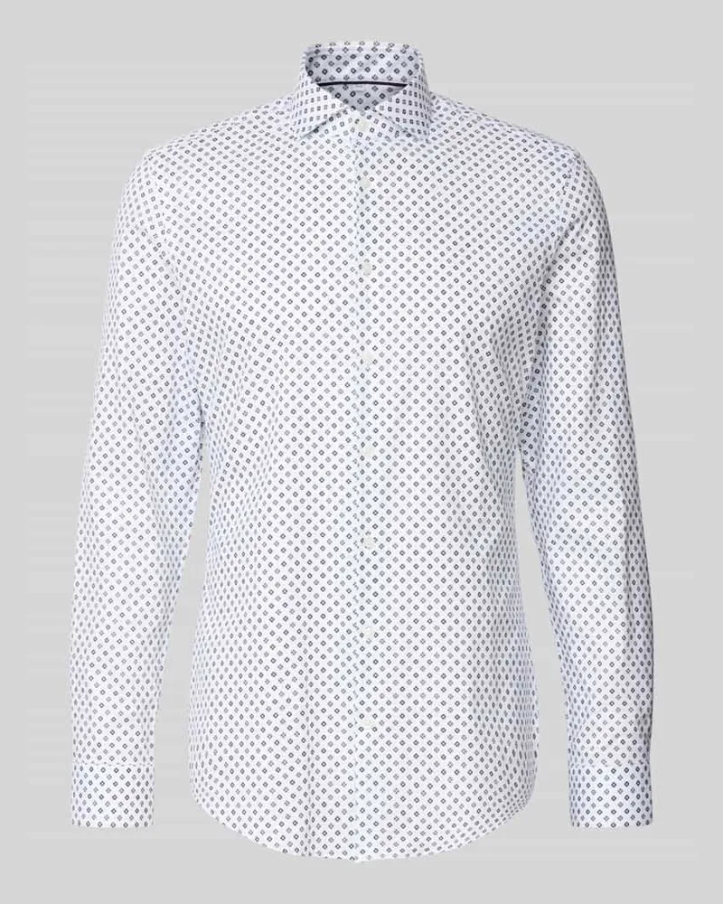 JAKE*S Super Slim Fit Business-Hemd mit Haifischkragen 