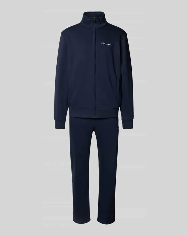 Champion Regular Fit Sweatsuit mit Logo-Print Dunkelblau