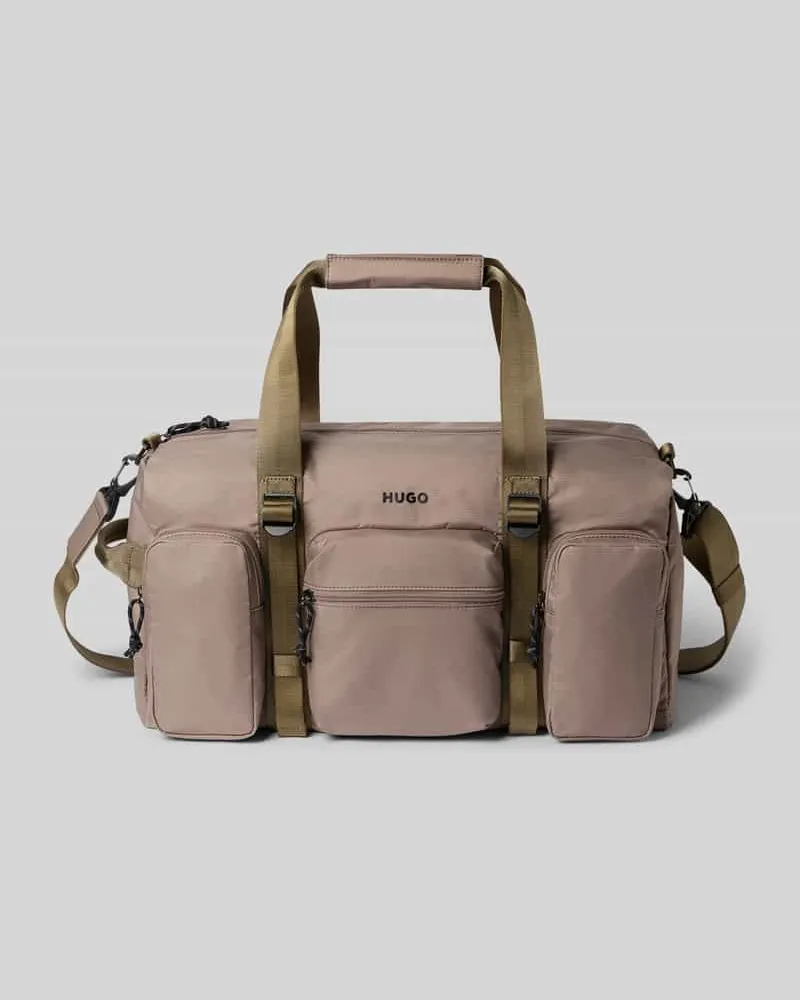 HUGO BOSS Weekender mit Reißverschlusstaschen Modell 'EVERETT Sand