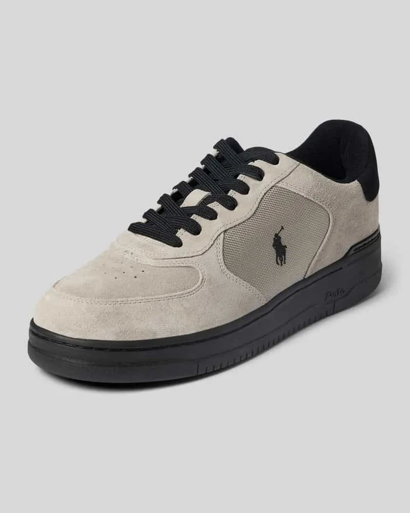 Ralph Lauren Sneaker aus echtem Veloursleder Modell 'MASTERS Mittelgrau