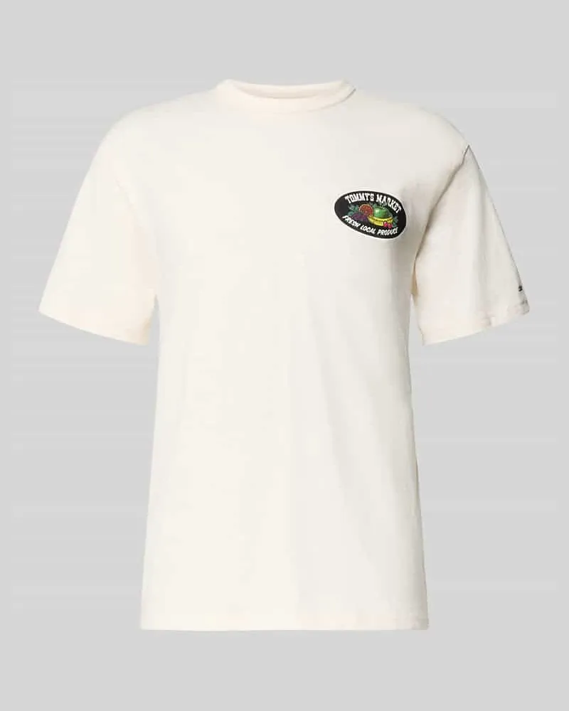 Tommy Hilfiger Relaxed Fit T-Shirt aus reiner Baumwolle Offwhite