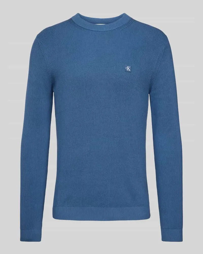 Calvin Klein Strickpullover mit Label-Badge 