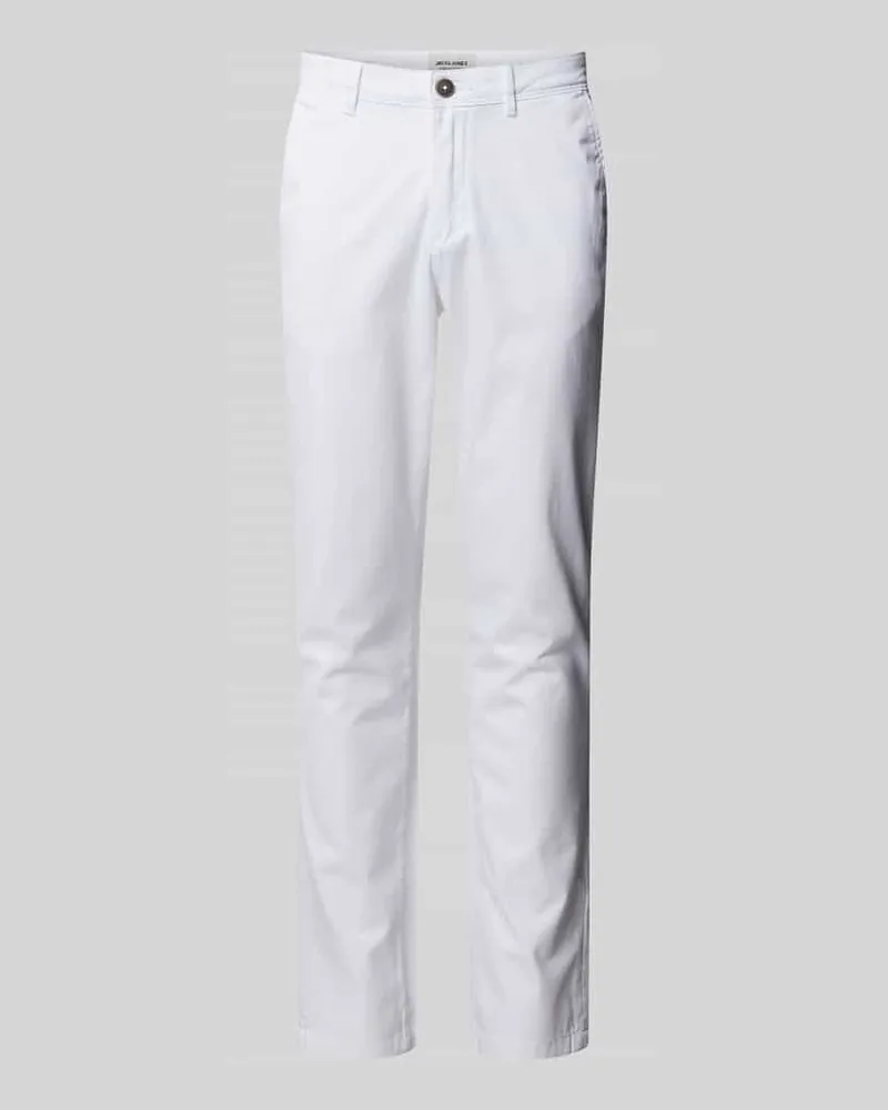 Jack & Jones Slim Fit Chino mit Eingrifftaschenin Modell 'MARCO BOWIE' weiß Weiss