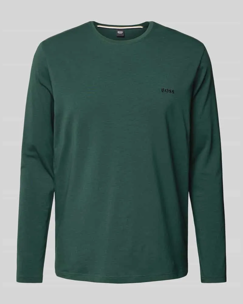 HUGO BOSS Longsleeve mit Label-Stitching Modell 'Mix&Match Gruen