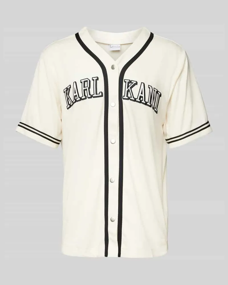 Karl Kani Freizeithemd mit Druckknopfleiste Offwhite