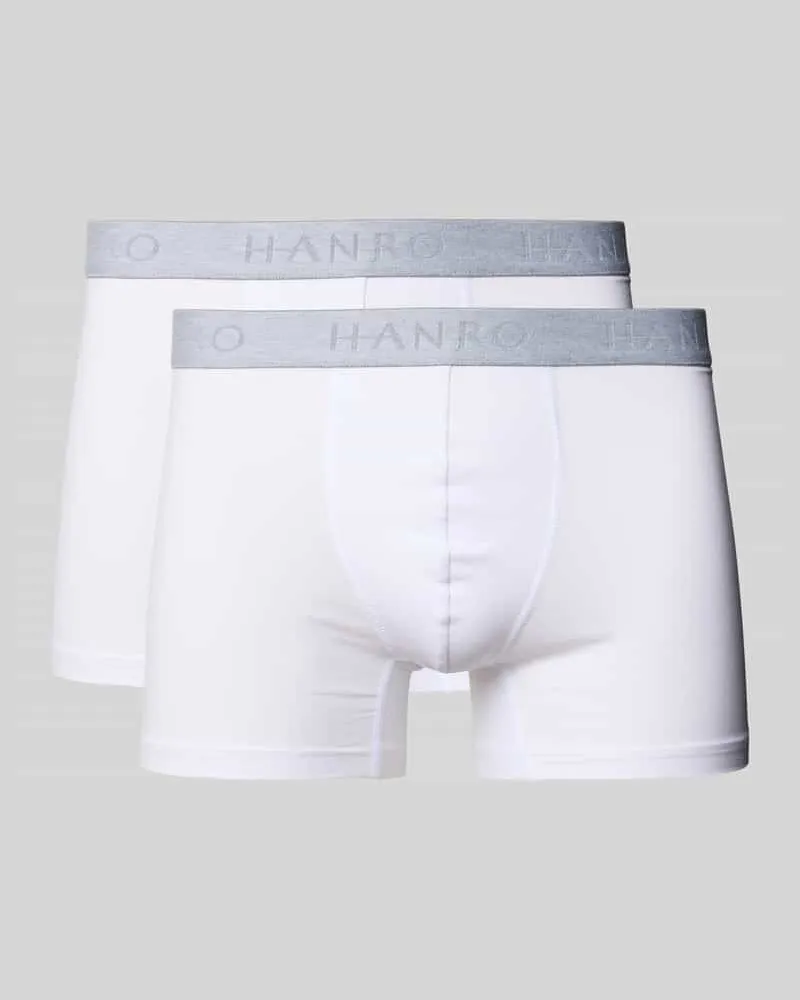 Hanro Trunks mit Label-Details im 2er-Pack Weiss