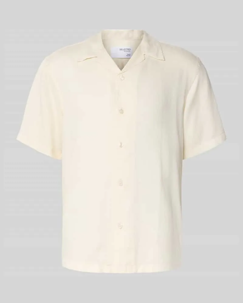Selected Homme Regular Fit Freizeithemd aus Lyocell-Leinen-Mix Modell 'REGNOA 