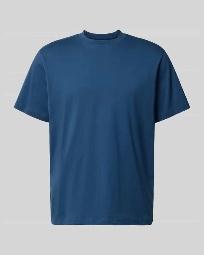 Selected Homme Regular Fit T-Shirt aus reiner Baumwolle Modell 'HASPEN Rauchblau