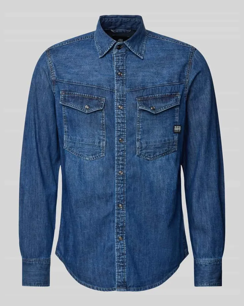 G-STAR RAW Jeansjacke mit Kentkragen 