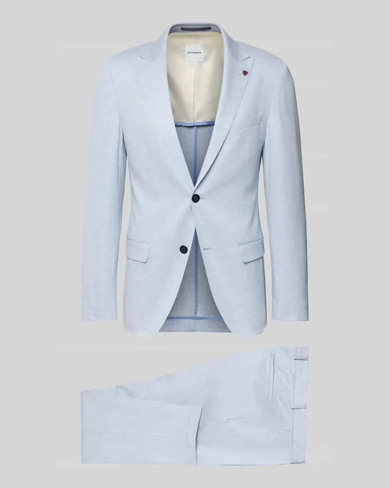 Roy Robson Regular Fit Blazer aus Viskose-Mix mit Zierbesatz Hellblau