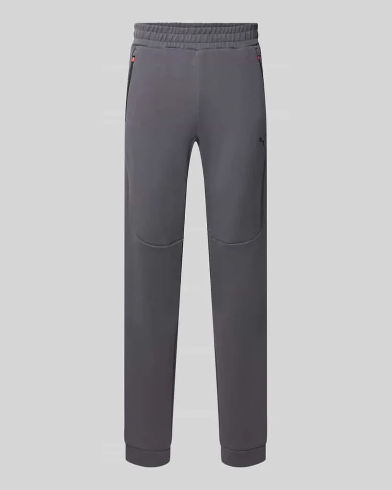 Puma Regular Fit Sweathose aus Baumwoll-Mix Modell 'PUMATECH Anthrazit