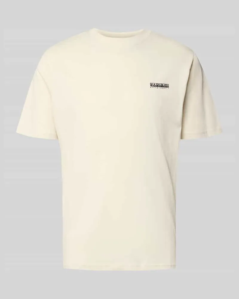 Napapijri T-Shirt mit Logo und Rundhalsausschnitt Offwhite