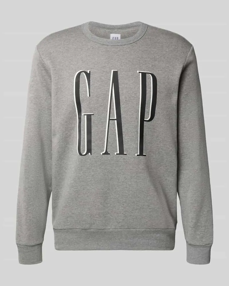 GAP Sweatshirt mit Logo Mittelgrau