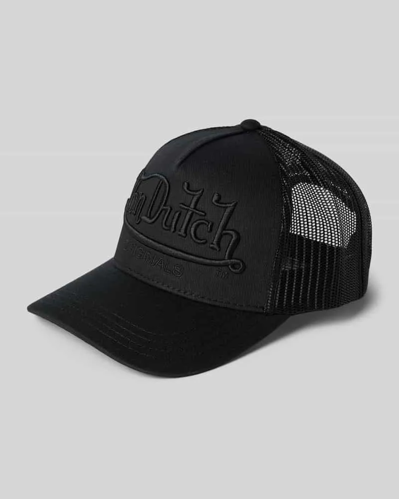 Von Dutch Trucker Cap mit Label-Stitching Black