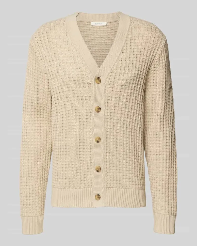 Selected Homme Herren Strickjacke aus reiner Baumwolle Modell 'TOM Offwhite