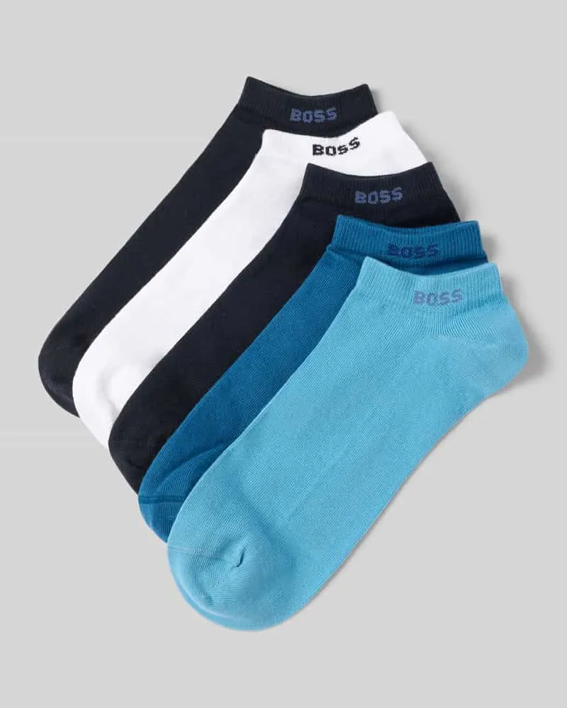 HUGO BOSS Sneakersocken im 5-er-Multipack mit Logo-Detail Blau